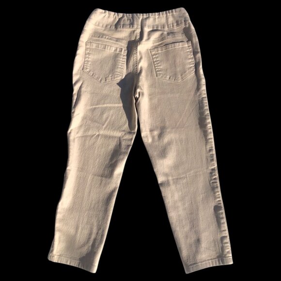 Blair Women’s Petite Cream Stretch Pull-On Skinny Jeans, 10 - Picture 2 of 4